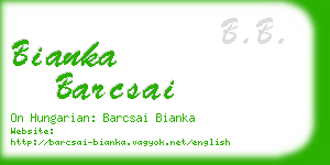 bianka barcsai business card